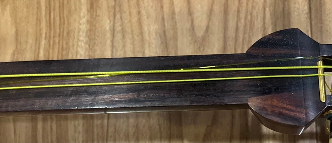 三味線 細棹 金細 綾杉彫り