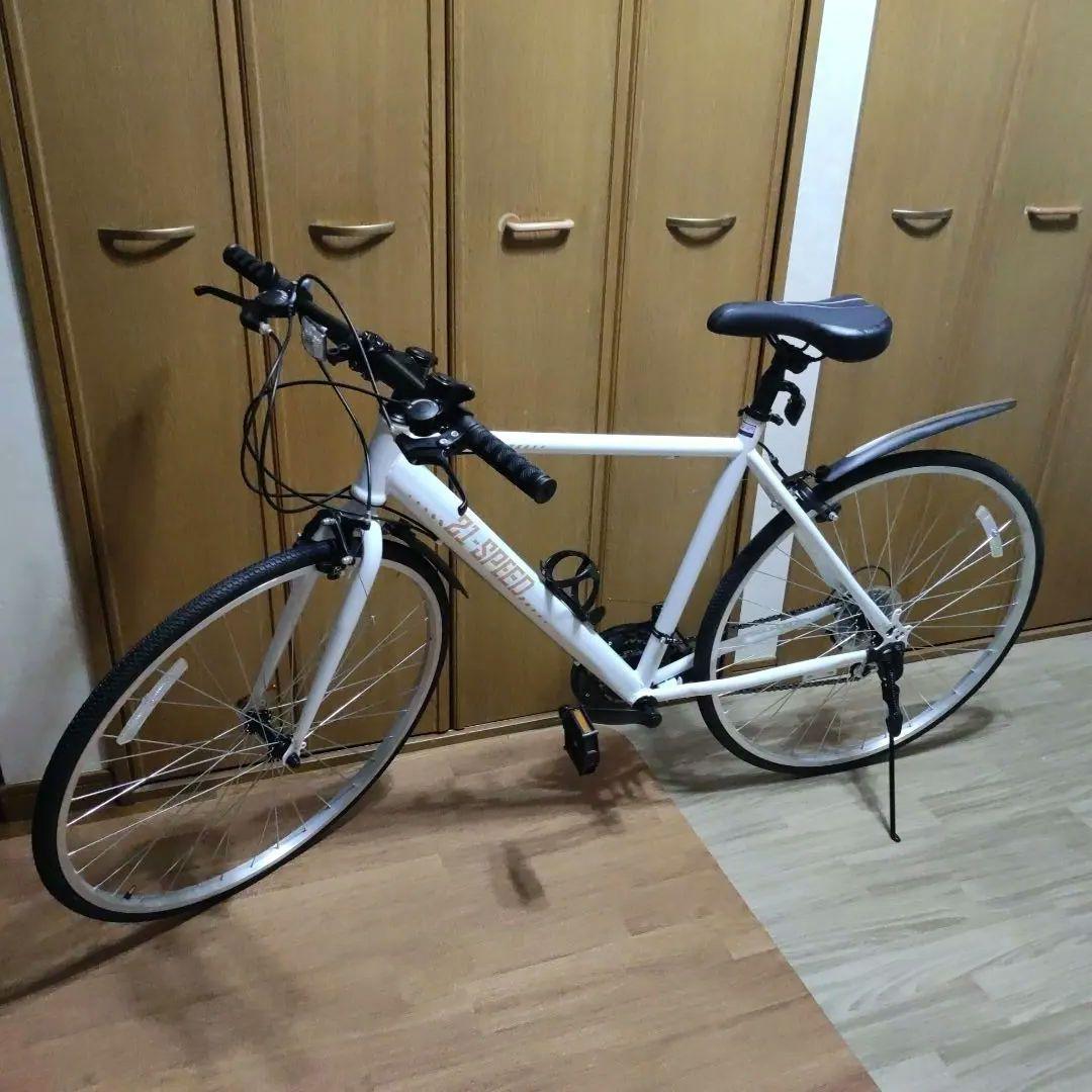 ま*ん様 クロスバイク ホワイト 700C