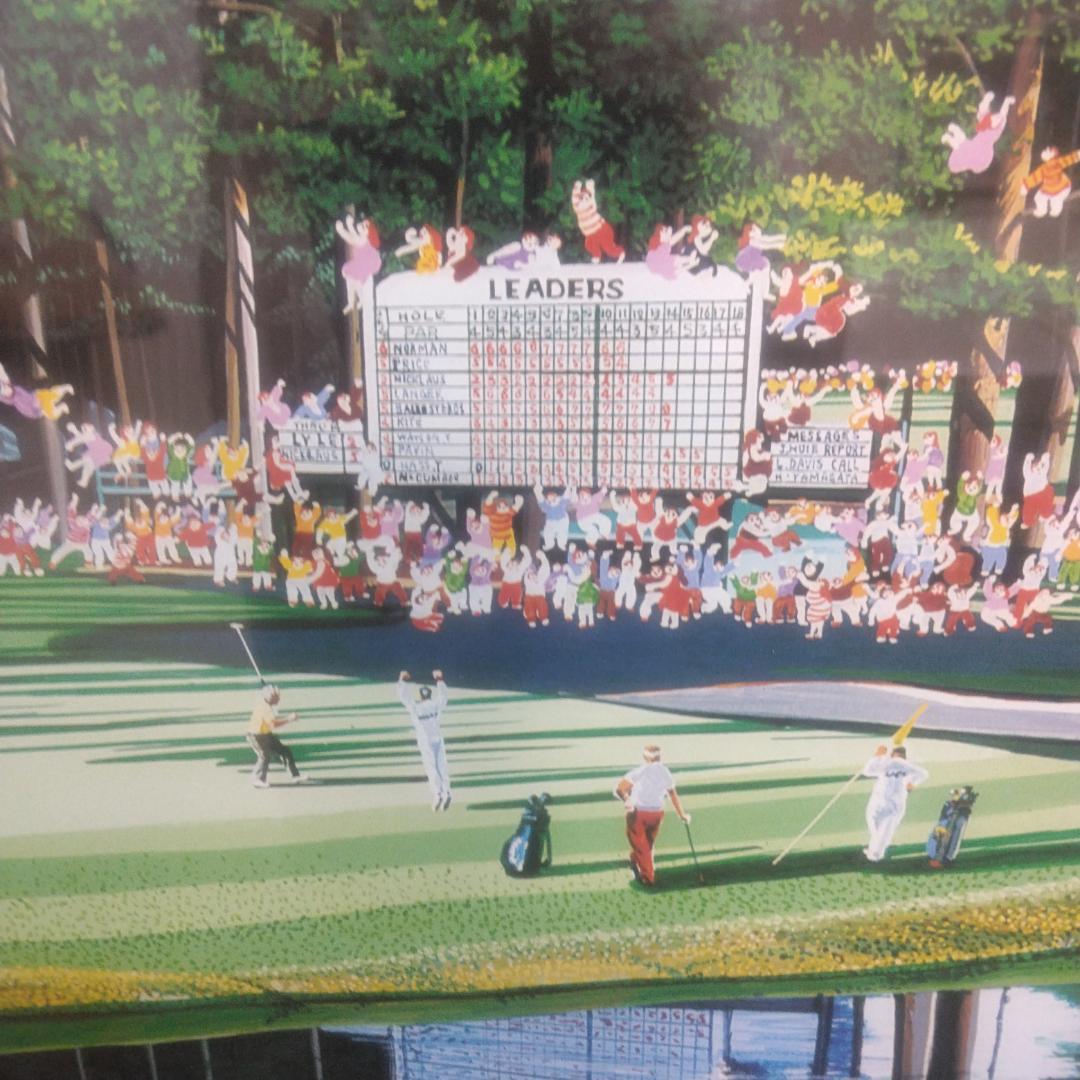 ヒロ・ヤマガタ　マスターズトーナメント　中古　大判額装アートポスター