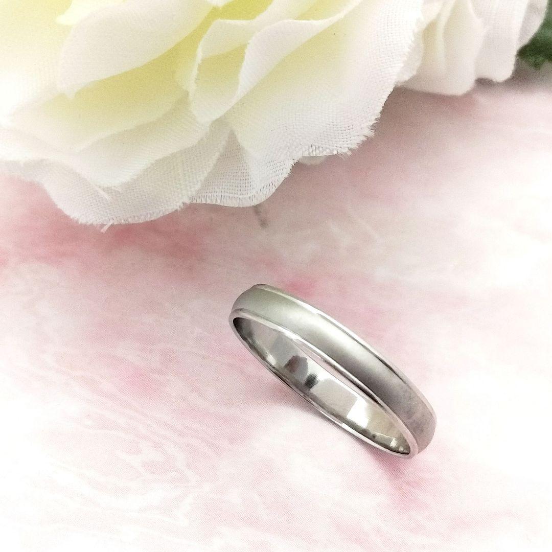 Pt900 甲丸 リング 艶消し 地金 18号 プラチナジュエリー