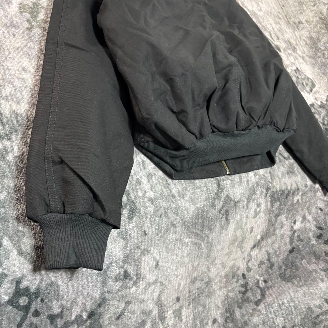 Carhartt フーディ Mサイズ キルティング レザーロゴ リワーク Y2K