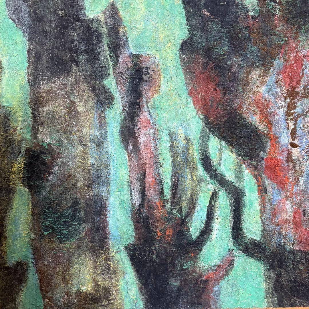 海野旭世「樹」日本画 額なし 師/児玉希望 日展特選 元日月社委員 絵画