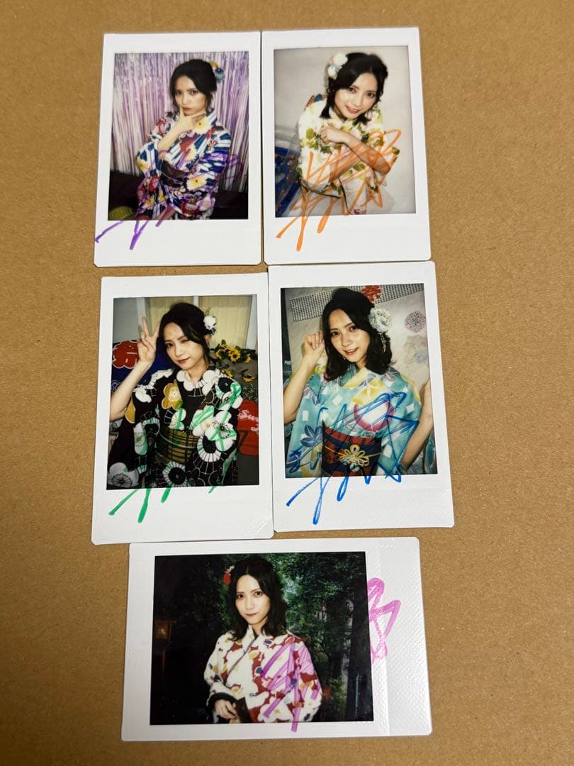 桃月なしこ浴衣サイン入りチェキ5枚セット