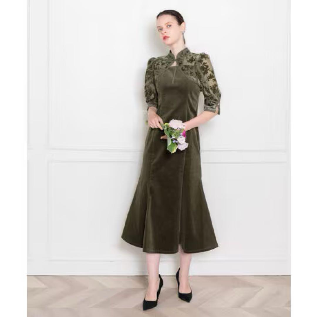 新品未使用【LEJA】花柄ボレロマーメイドワンピース　セットアップ　ロングワンピ