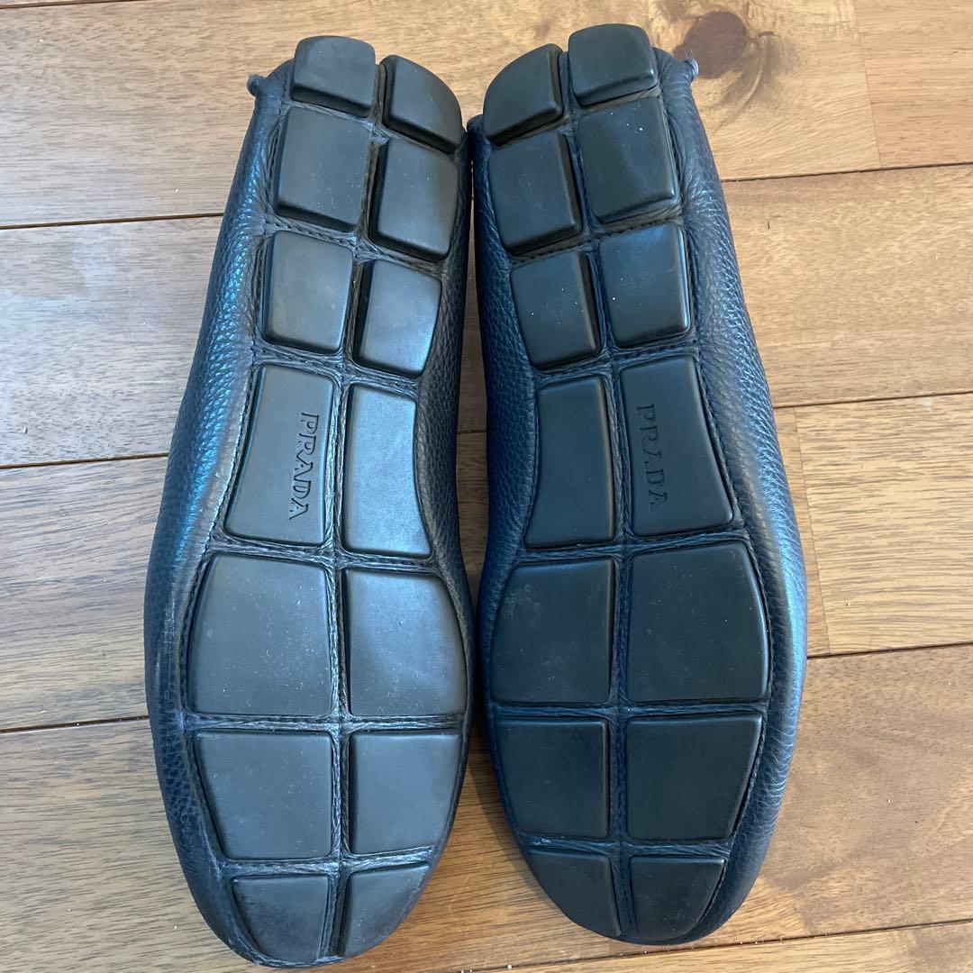 プラダ PRADA ローファー スリッポン ドライビングシューズ　ネイビー