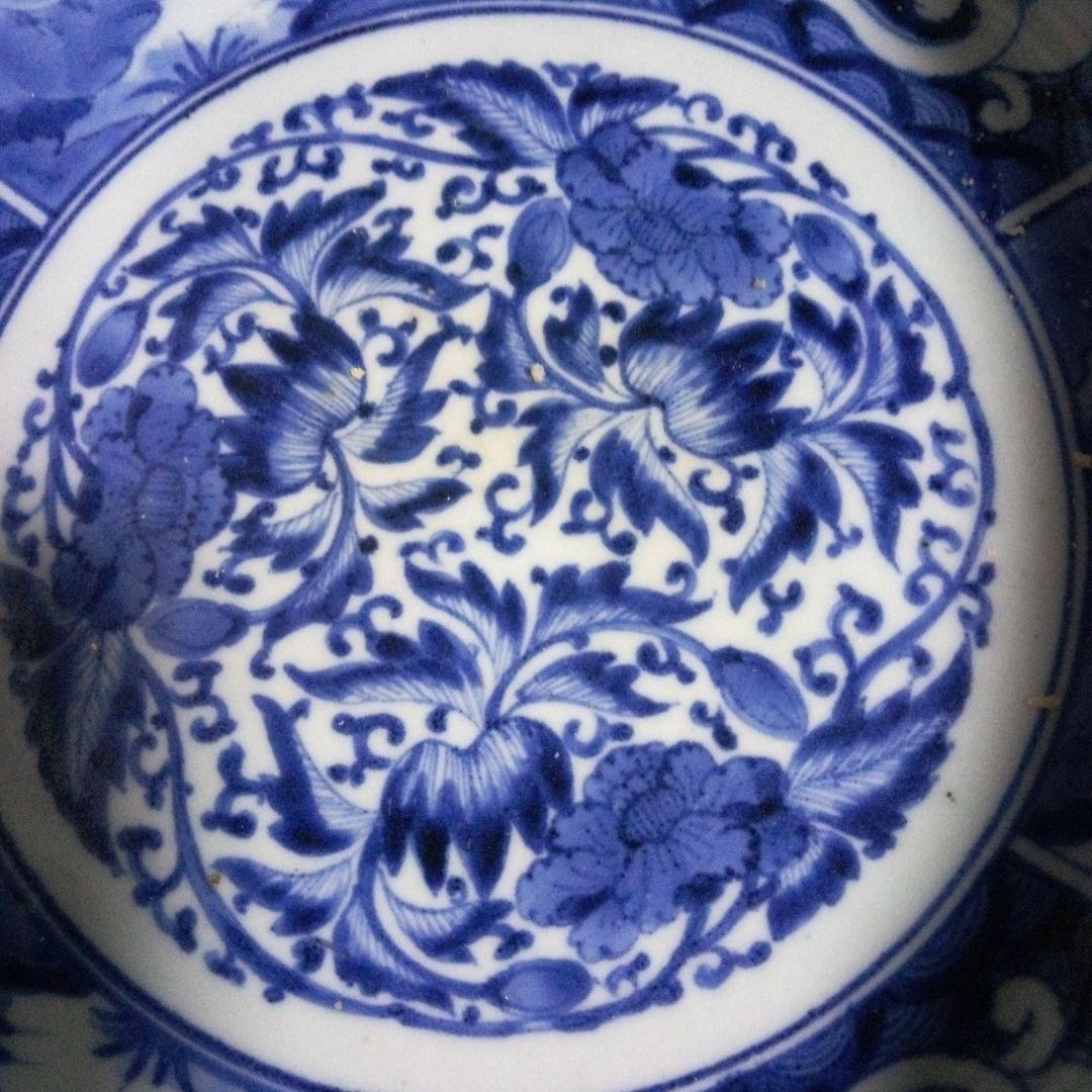 古伊万里　花唐草　うさぎ　大鉢