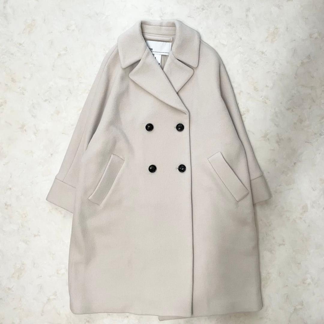 ticca テントコート アイボリー 　チェスターコート　オーバーサイズ