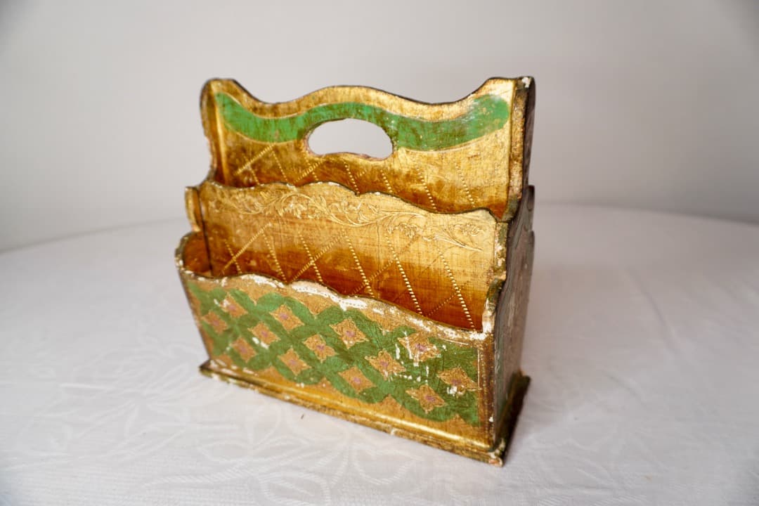 フランス ヴィンテージ レターラック アンティークゴールド