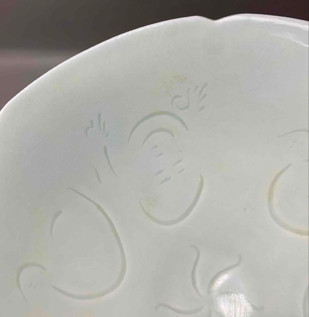 中国 輪花人面図碗　f2250419