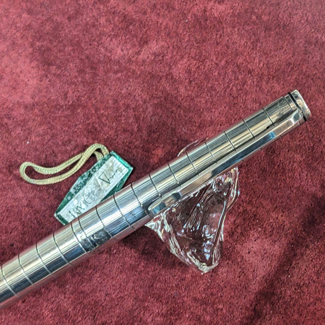 プラチナ18KWG万年筆リビエールⅤ変則格子柄