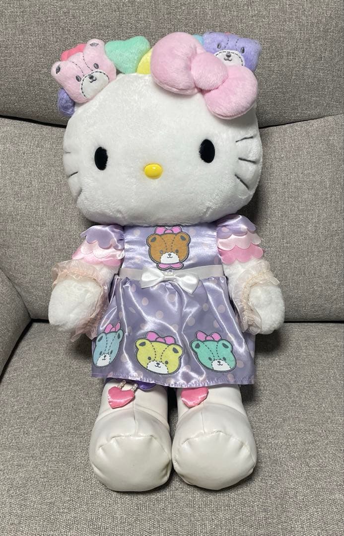 ハローキティ40th HUG ドール ぬいぐるみ　パープル