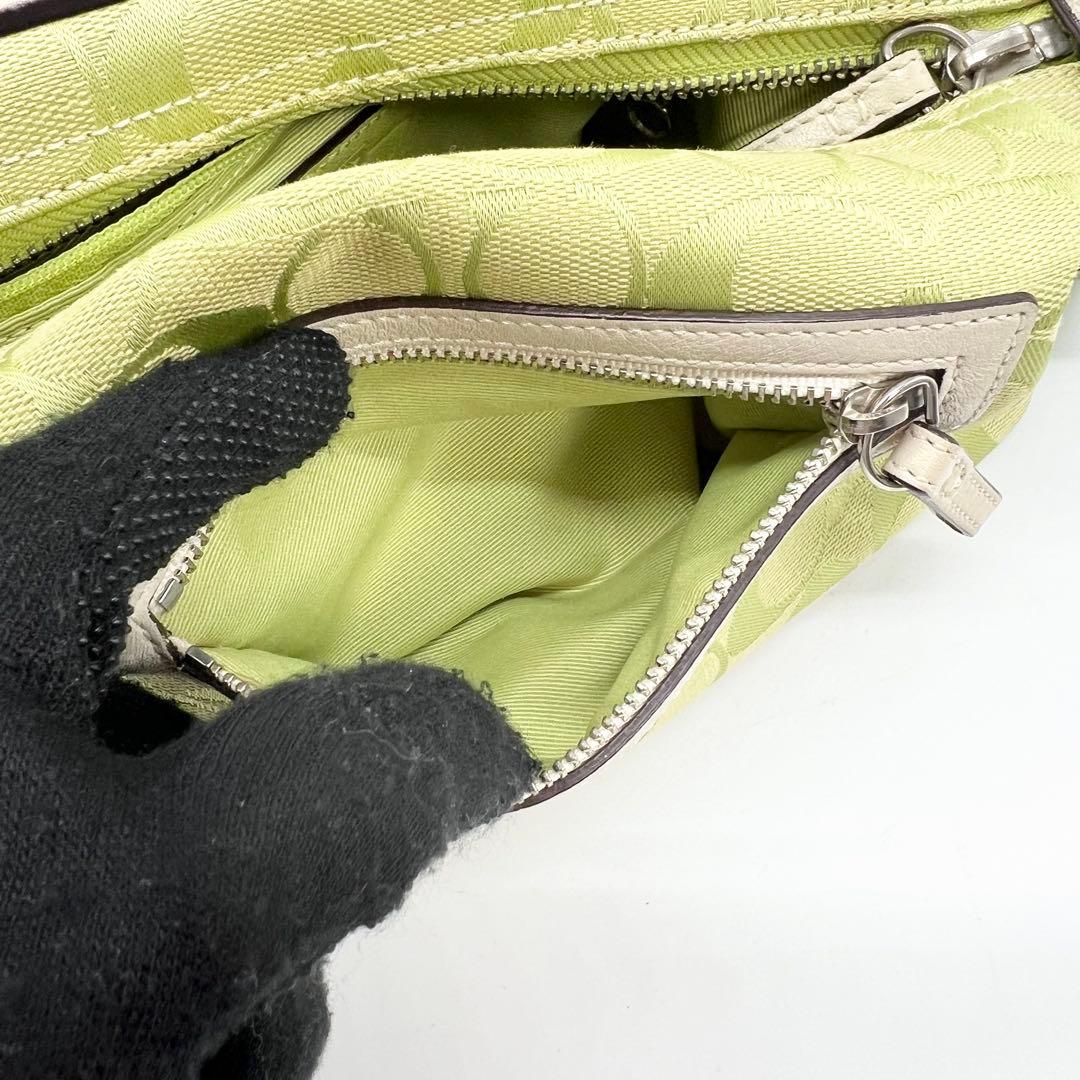 バッグ Coach Signature Shoulder bag Light Green