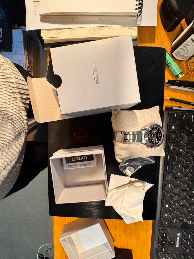 SEIKO クロノグラフ 腕時計 ブラック