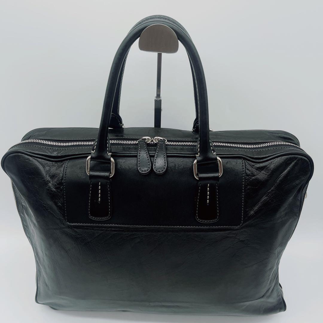 【ソメスサドル】ビジネスバッグ レザー ブラック A4サイズ収納可