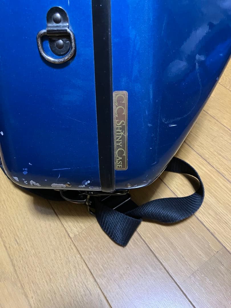 C.C.シャイニー ケース フレンチホルン ケース　ハードシェル ブルー