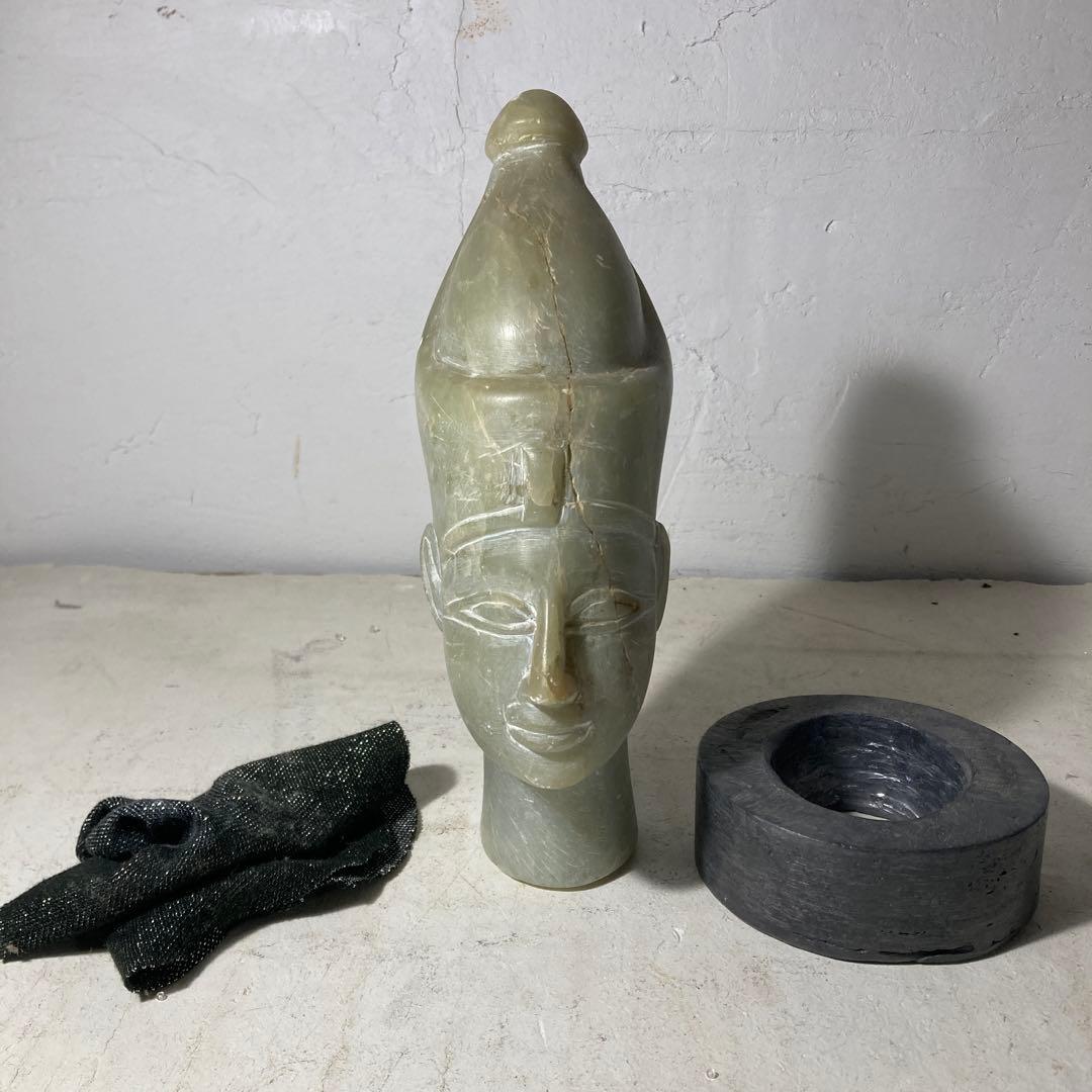 アメス 1 世の石彫 古代エジプト ファラオ 石像 2.5kg コレクション