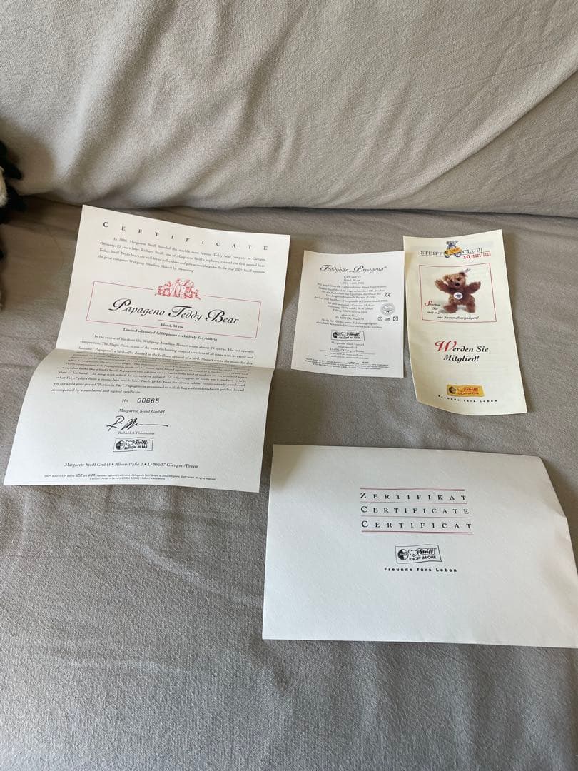 新品　貴重　シュタイフ steiff パパゲーノテディベア