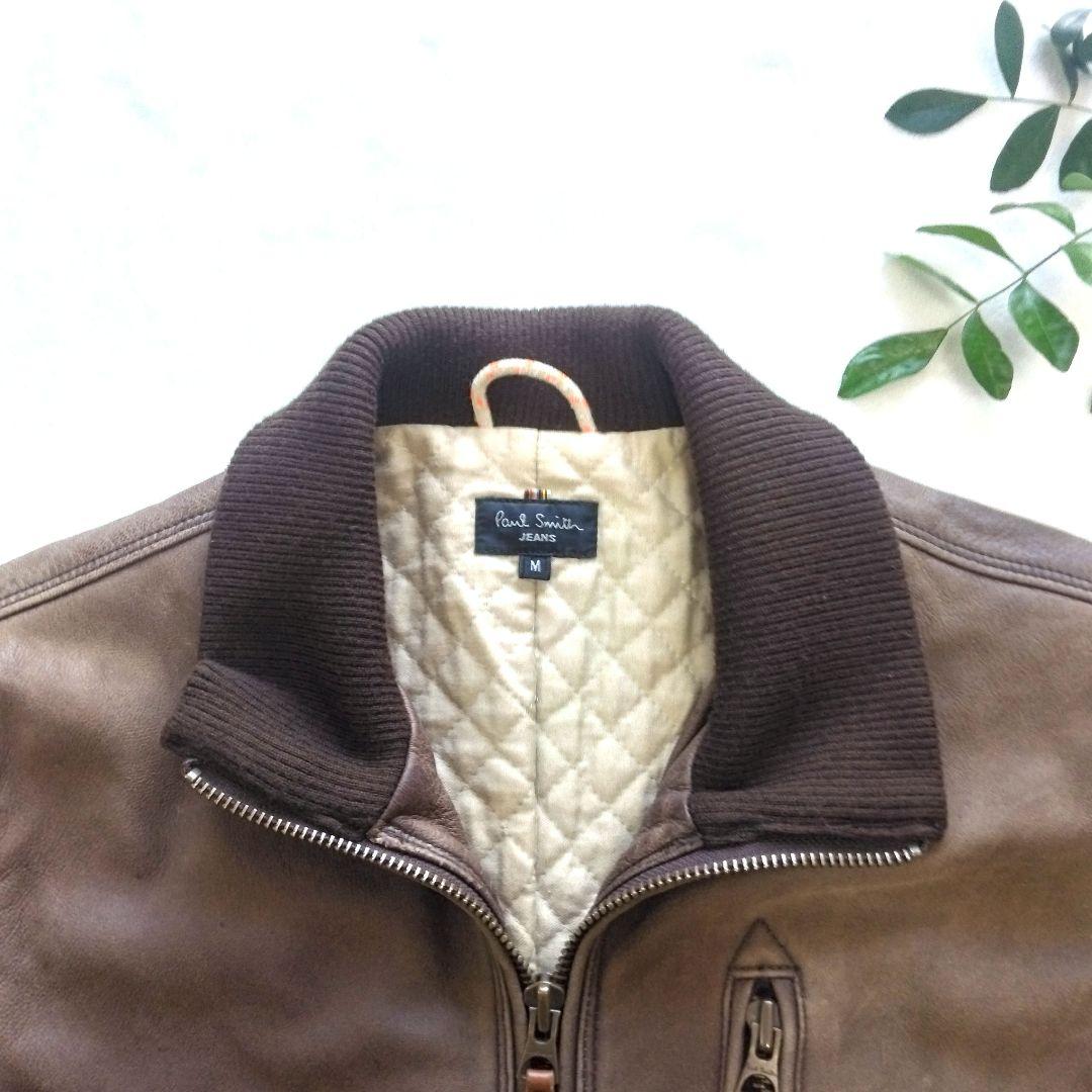 Paul Smith ポールスミス 羊革 リアルレザー 本革 ジャケット M