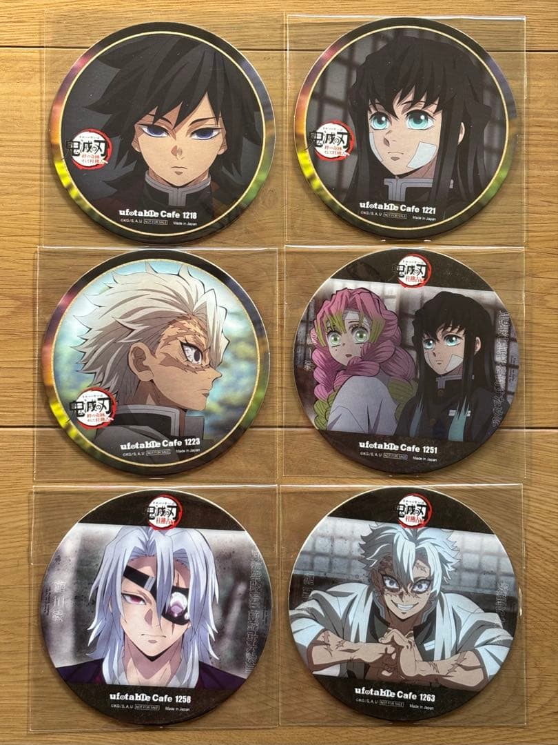 鬼滅の刃 ufotableカフェコースター 義勇無一郎蜜璃実弥天元／柱稽古編