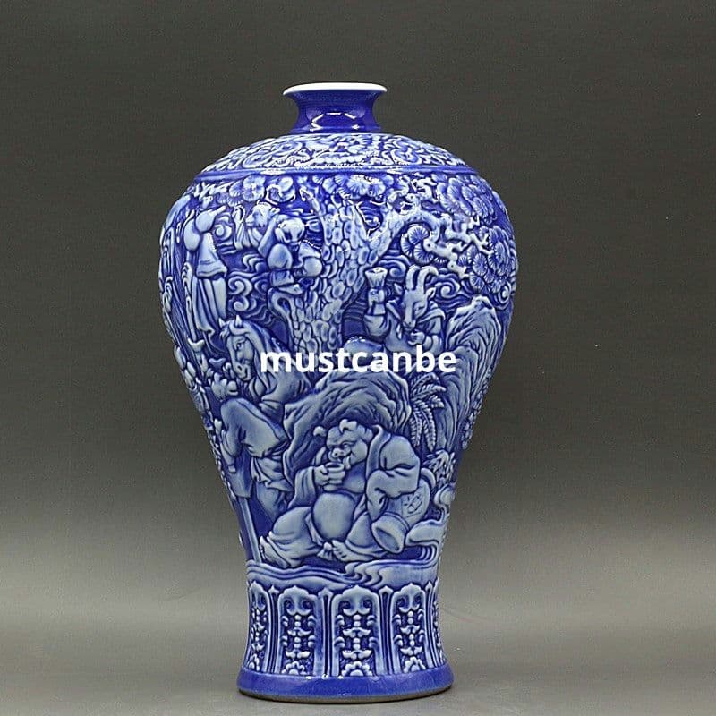 十二支梅瓶 景徳鎮 陶磁器 装飾品 現代工芸品 美術品 置物