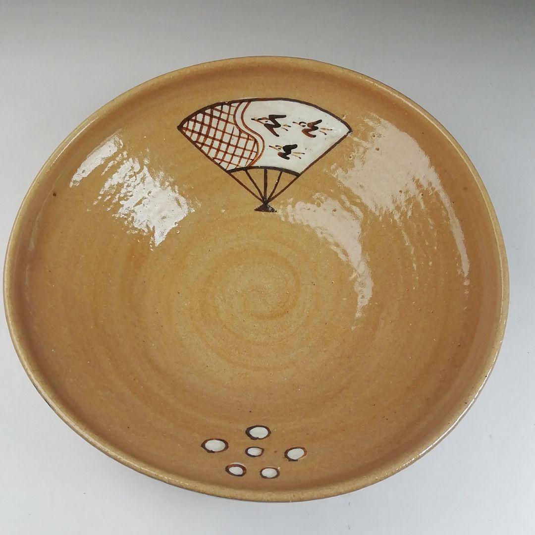 Ｔ４１２　茶碗　『赤織部　平茶碗』『加藤弥右衛門 造』　共箱　抹茶碗　茶道具