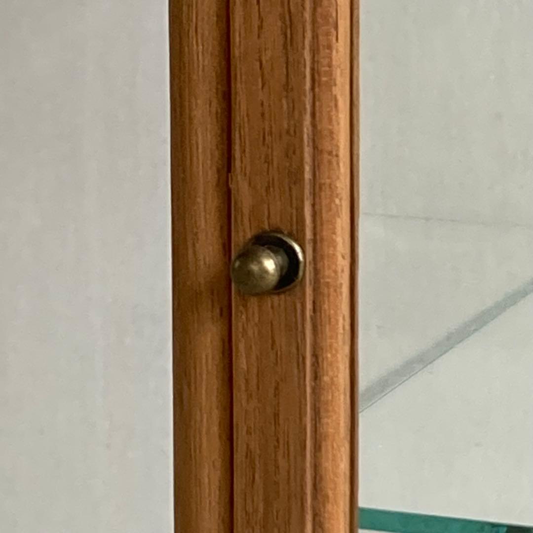 g300 古い木製 ガラスケース 2段 卓上 ショーケース 展示ケース 小物入れ