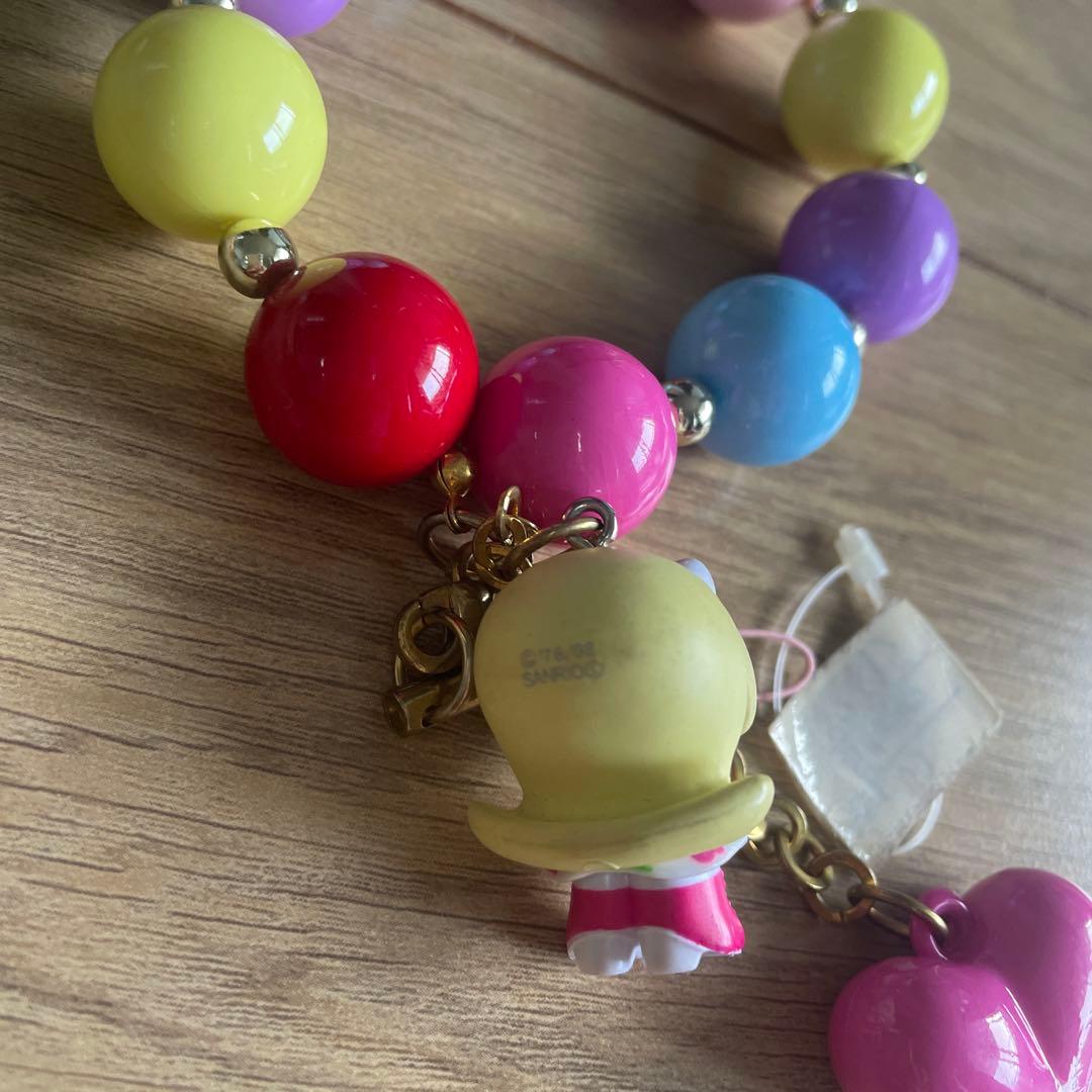 キティちゃん　金髪　ビーズストラップ