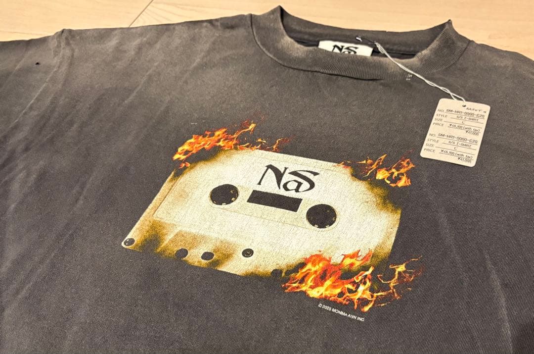 セントマイケル25FW発売NASコラボ NAS SS TEE/NAS黒L美品