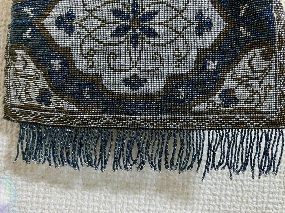 メタルビーズバッグ　パーティーバッグ　フリンジ　美品　アンティーク　ヴィンテージ