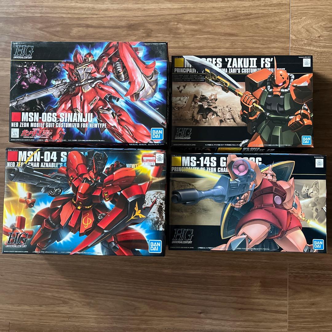 ロボット HG MSN-06S MSN-04 MS-14S MS-06FS