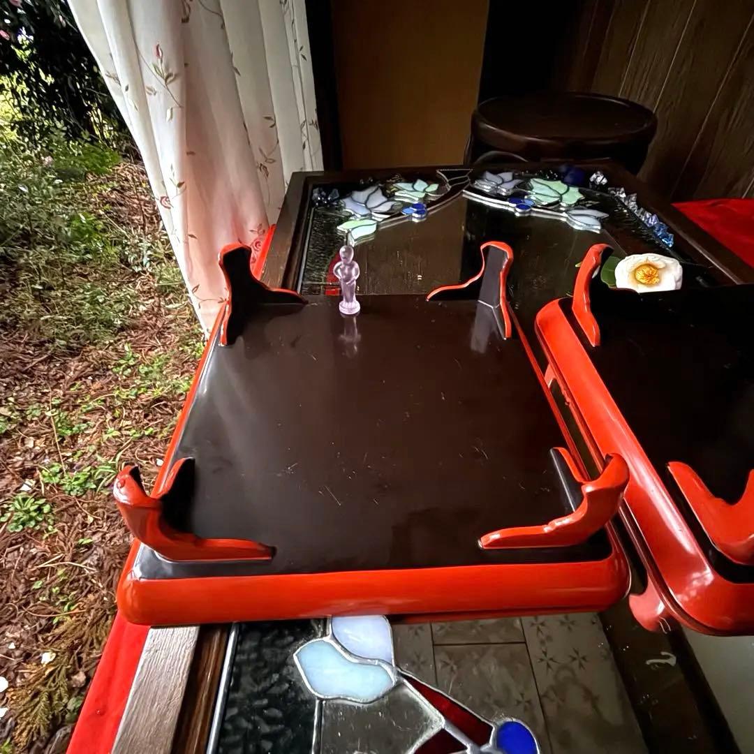 2209様感謝‼️特別価格‼️節目JAPAN GOZENGOLDすすき沈金朱御膳5客