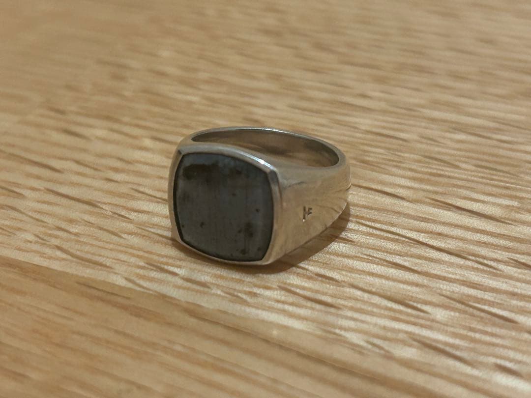 TOM WOOD Kay Ring Black Larvikite 56号