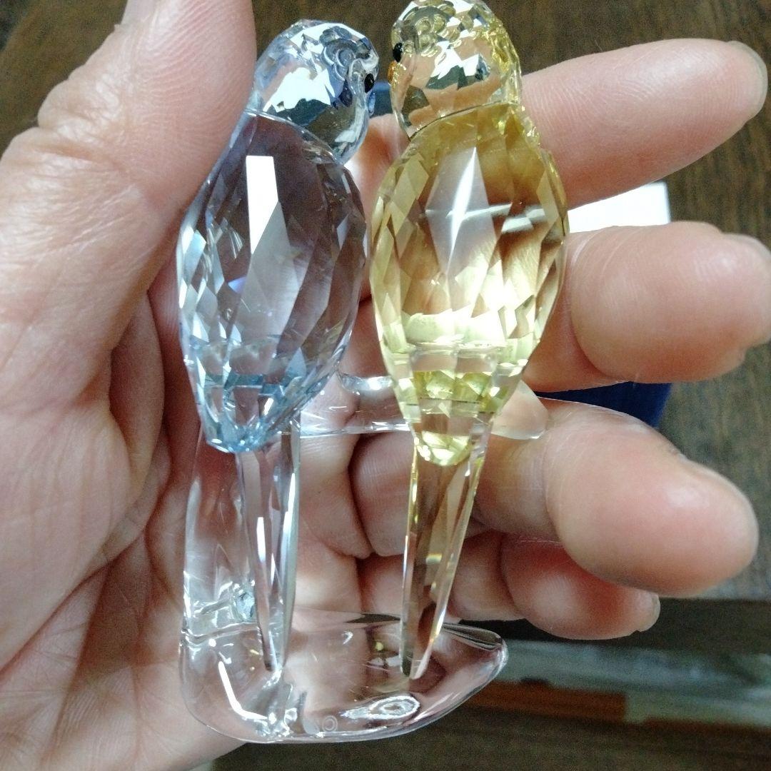 Swarovski 二羽の鳥のクリスタルフィギュア　高さ９cm