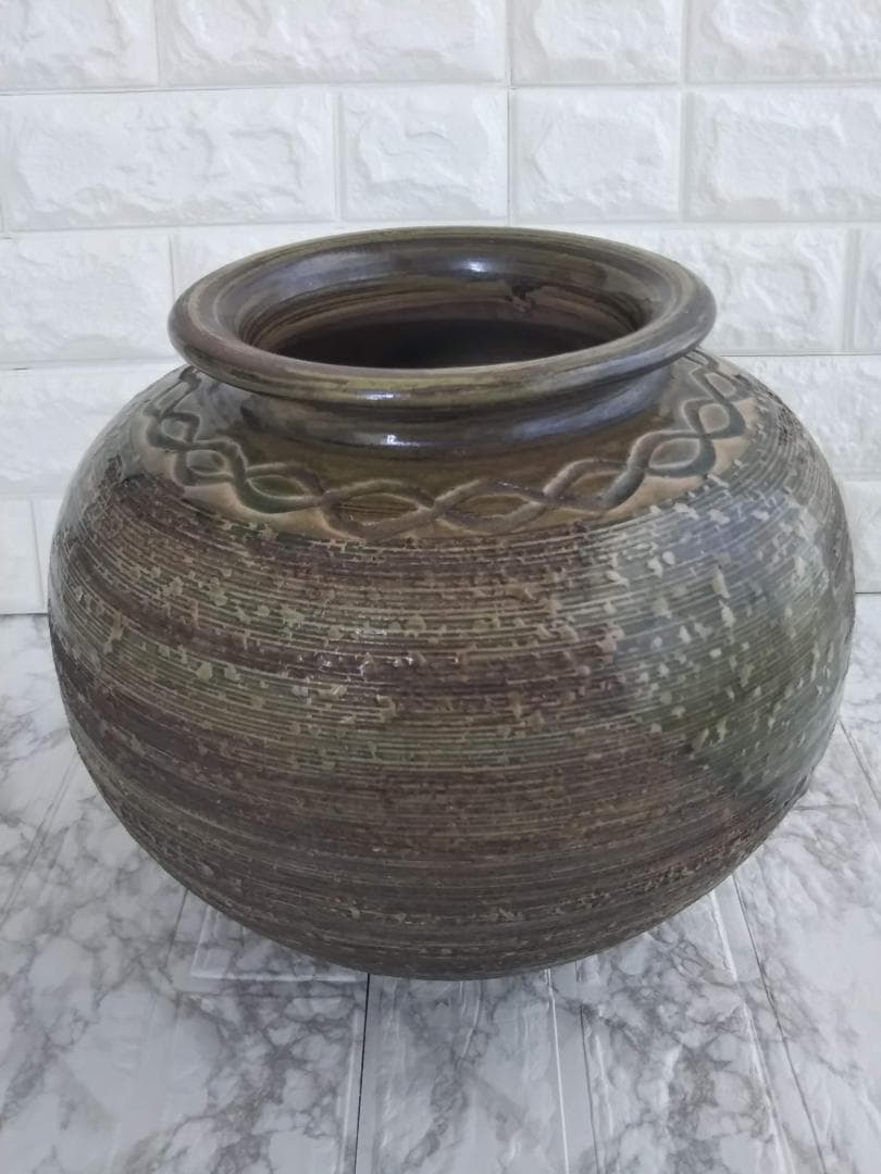 古美術　昭和レトロ　蔵出し壺　備前焼