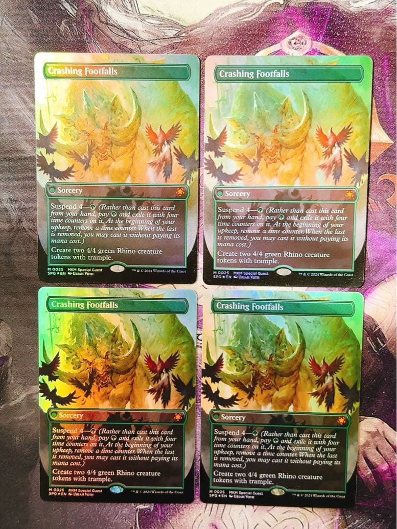 【スペシャルゲストfoil】衝撃の足音　英語　4枚セット