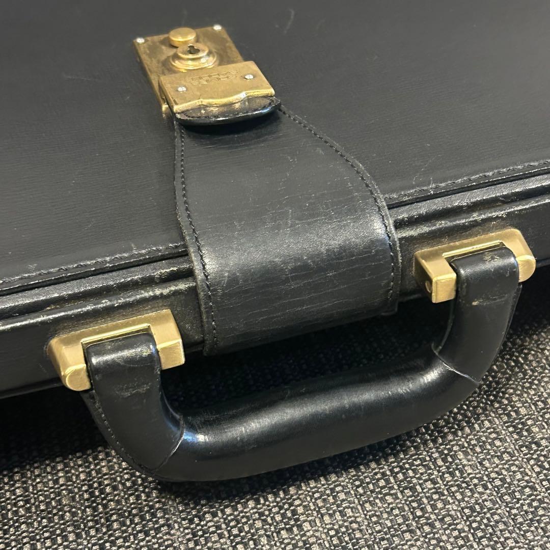 レザー ビジネスブリーフケース 黒