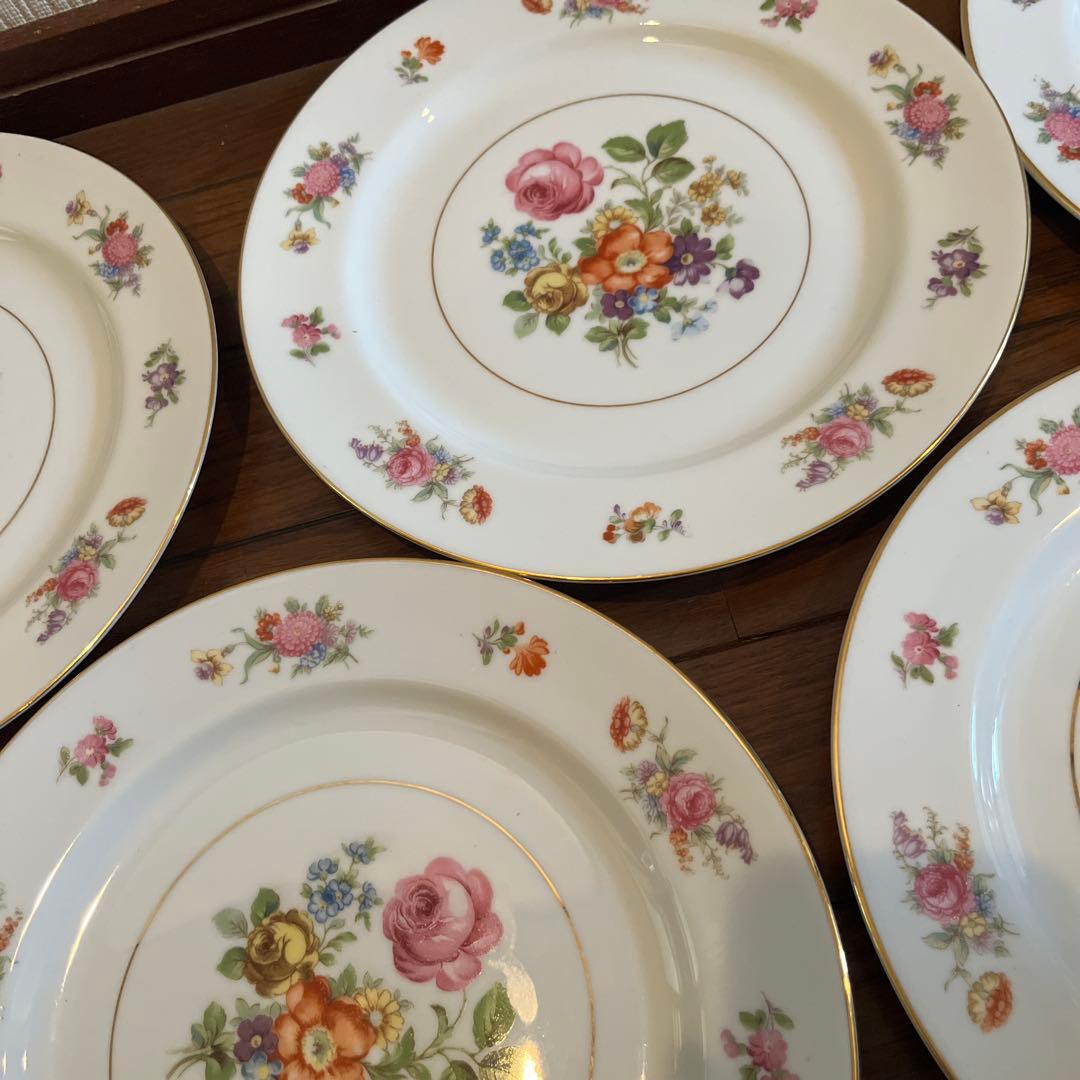 期間限最終処特価超レアオキュパイドJAPAN 薔薇絵素敵大皿六枚オールドノリタケ