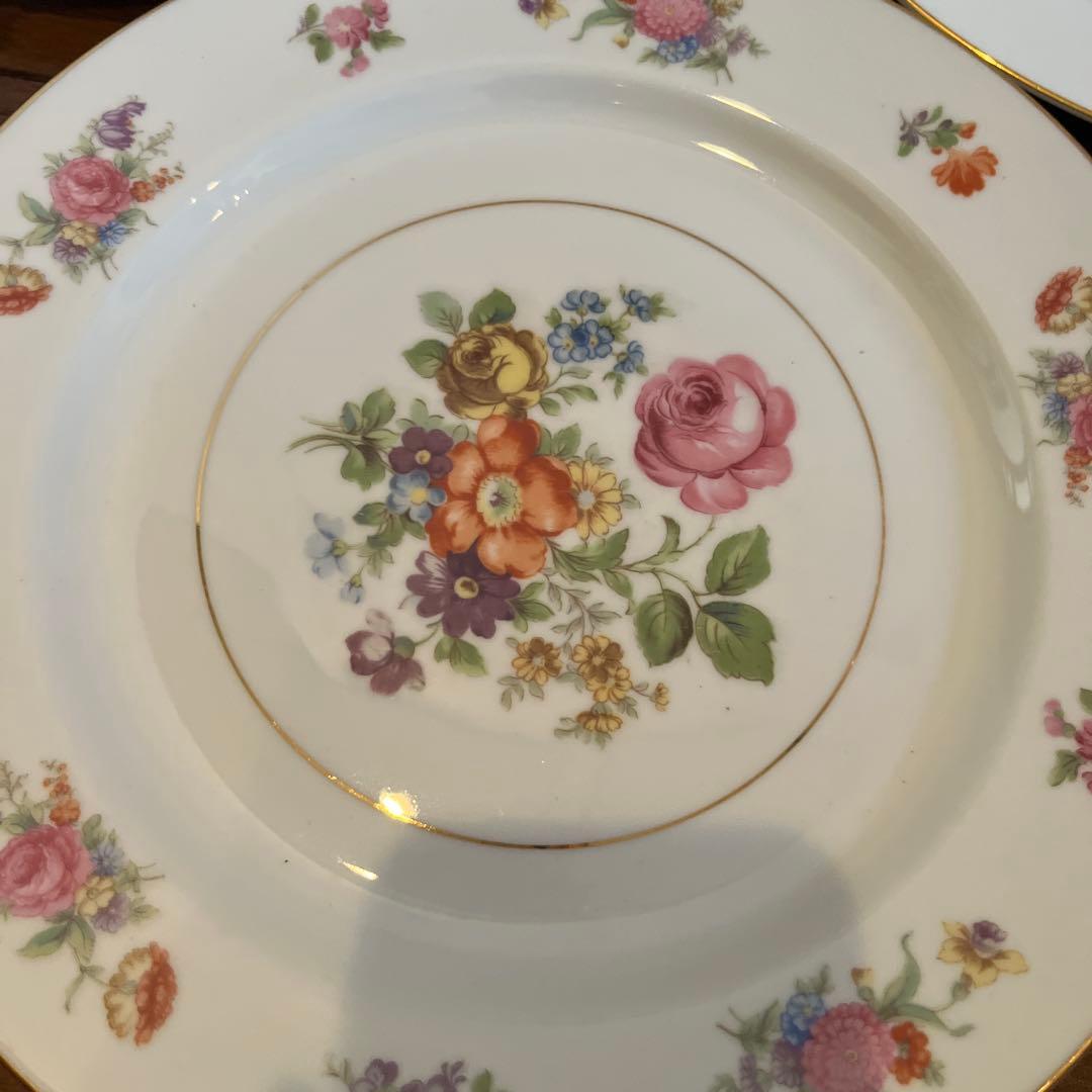 期間限最終処特価超レアオキュパイドJAPAN 薔薇絵素敵大皿六枚オールドノリタケ