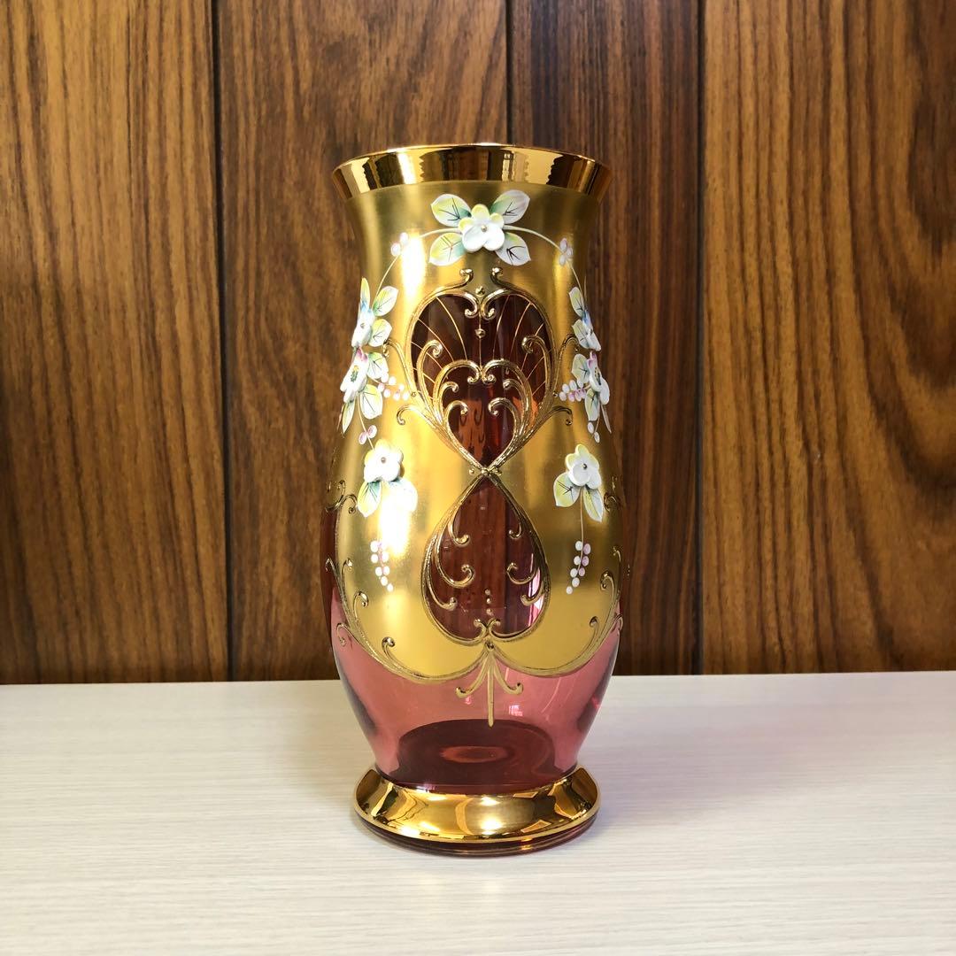 BOHEMIA ガラス フラワーベース