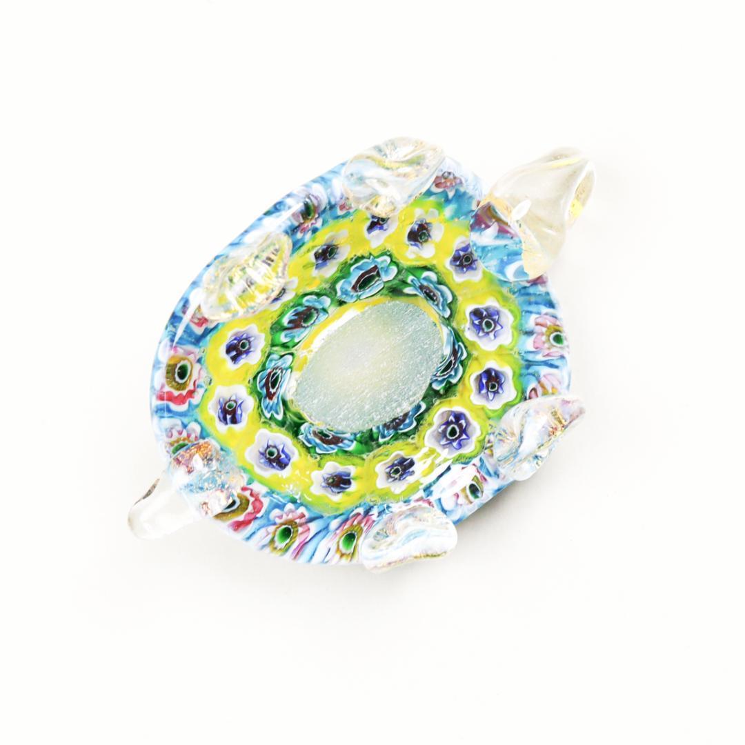 ベネチアンガラス Murano Glass ミルフィオリ カメ ペーパーウエイト