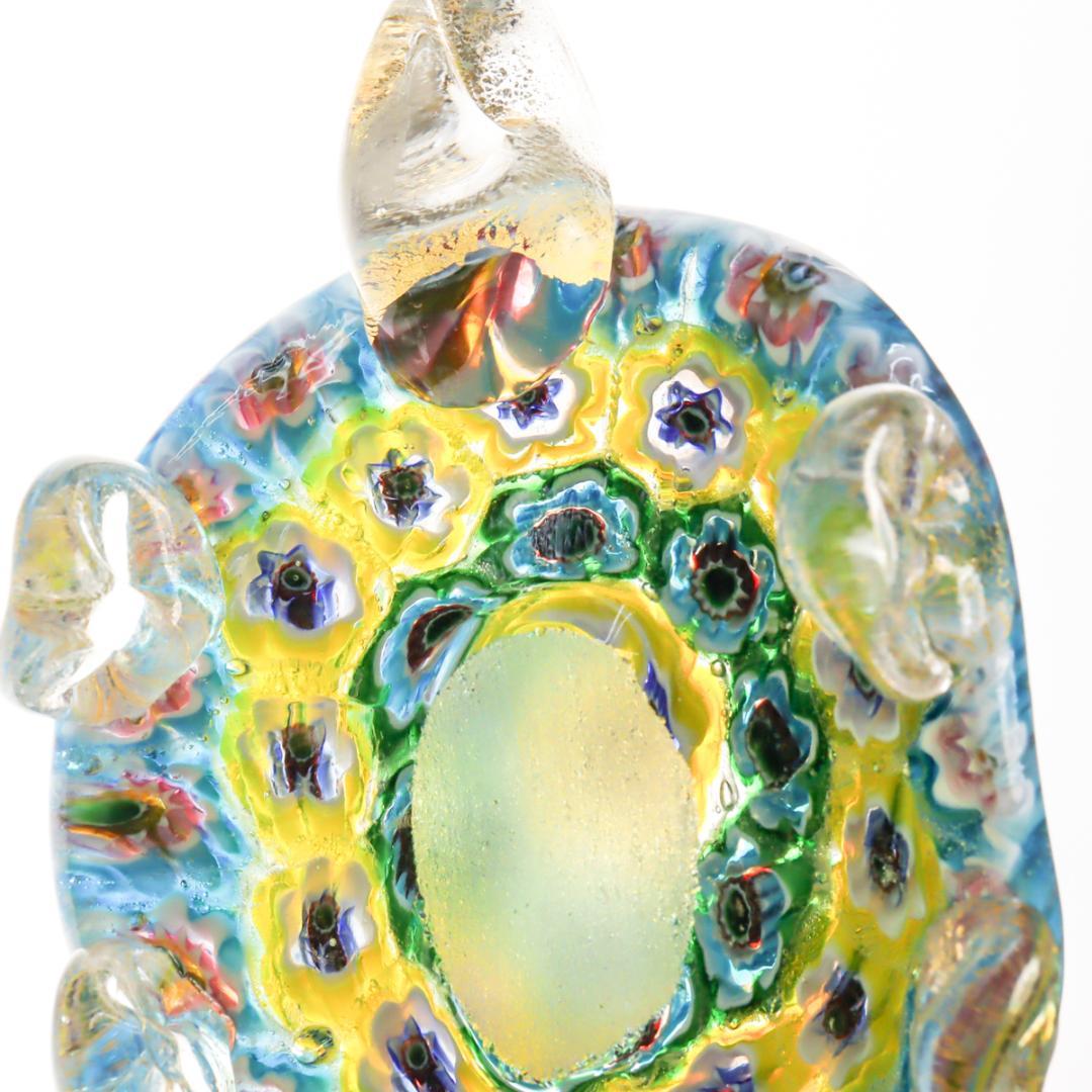 ベネチアンガラス Murano Glass ミルフィオリ カメ ペーパーウエイト