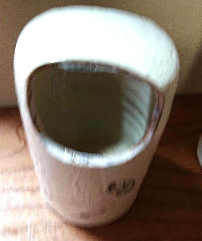 茶道具手焙一対持ち手付き陶器