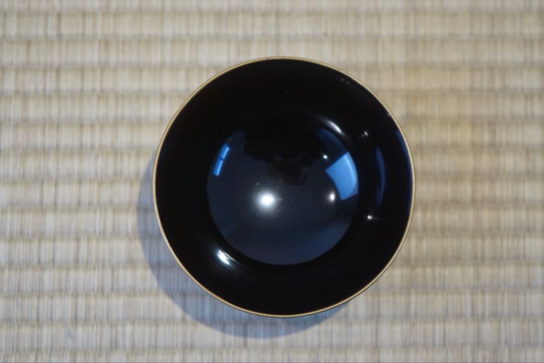 金蒔絵・螺鈿細工 宝尽くし文様 黒漆 吸物椀 2客 軽量 / 木製漆器 茶懐石