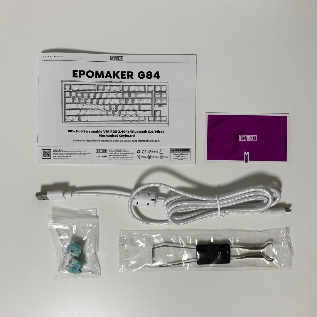 EPOMAKER G84 80% キーボード ホワイト