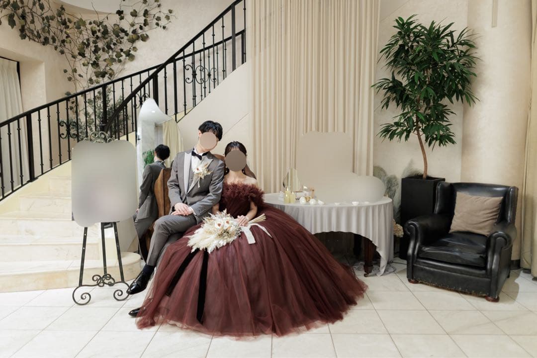 チュノアウェディング カラードレス ブラウン NOA0058_brown