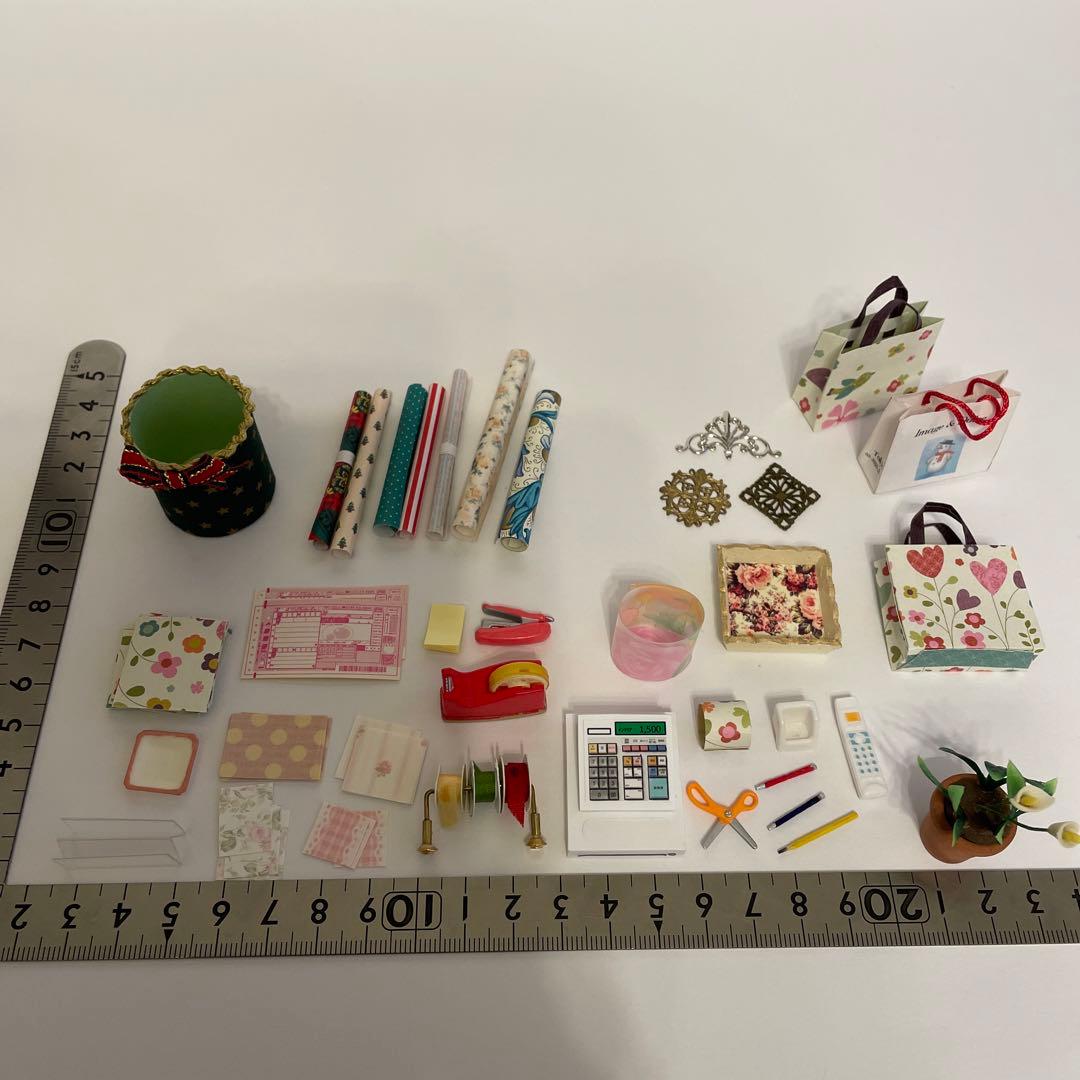 1/12ドールハウス&リーメント ミニチュア●雑貨屋 ショップ レジ テーブル