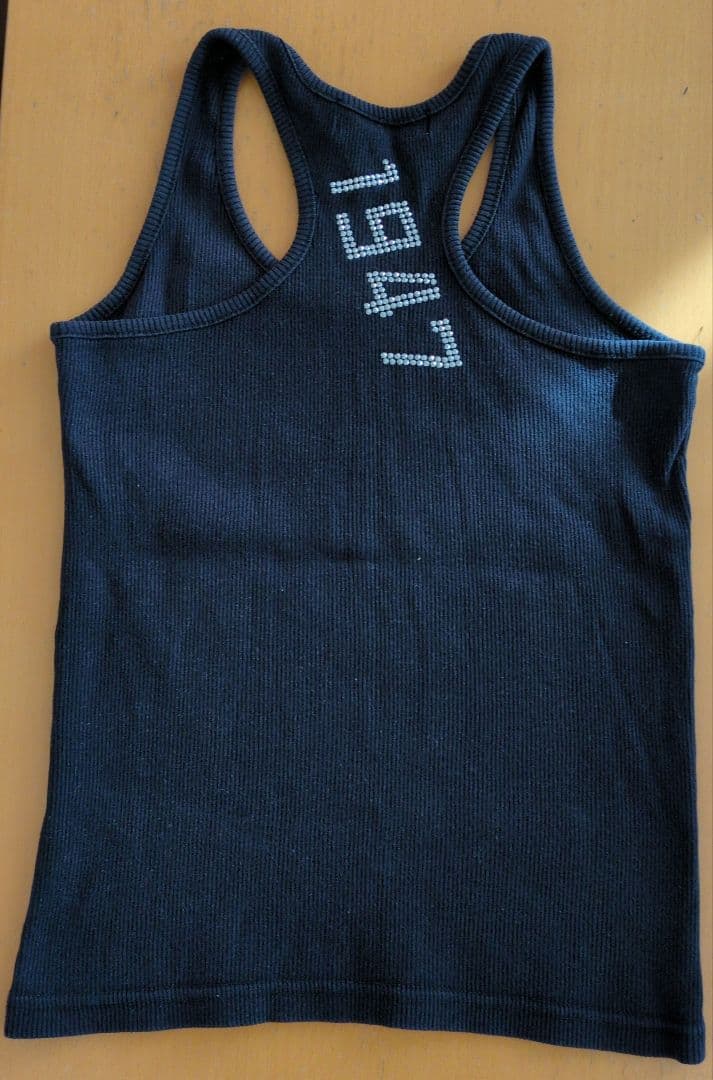 クリスチャン・ディオール　リブタンクトップ　ブラック