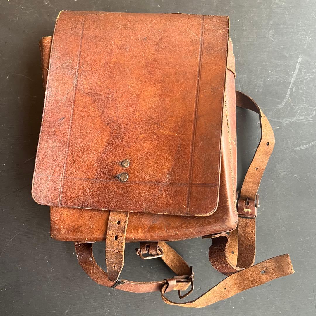 ランドセル 当時物 本革製 アンティーク カバン バッグ