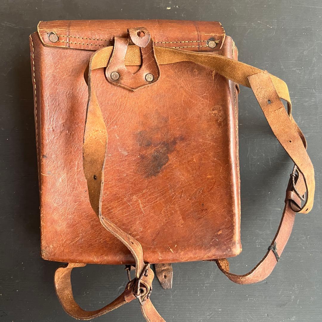 ランドセル 当時物 本革製 アンティーク カバン バッグ