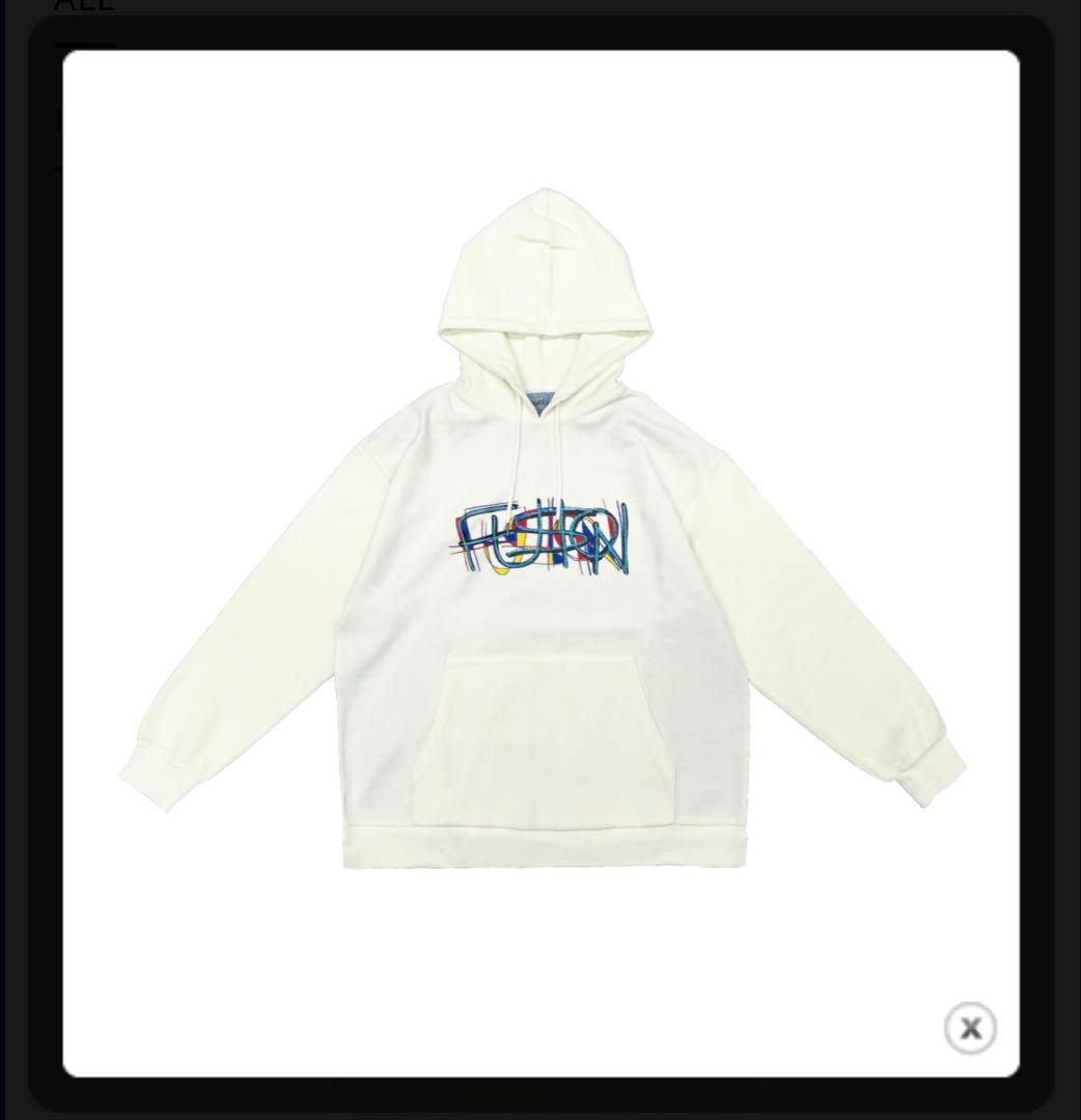 Vaundy 未開封 完売　ロゴフーディパーカーLホワイトデニム